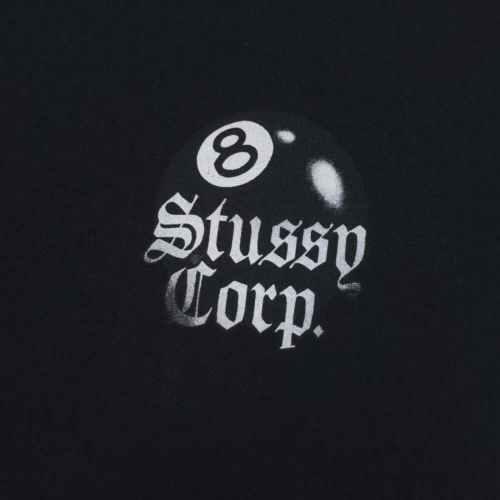 Stussy 8 Ball Corp Graphic Tee Black Streetwear Mens Small - Picture 3 of 8
